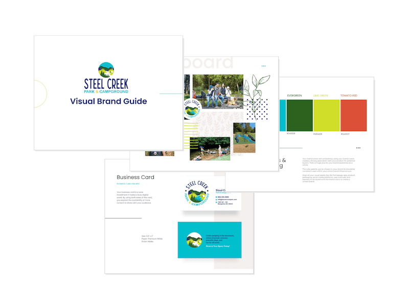 Brand Style Guide Graphic brand style guide graphic for steel creek park