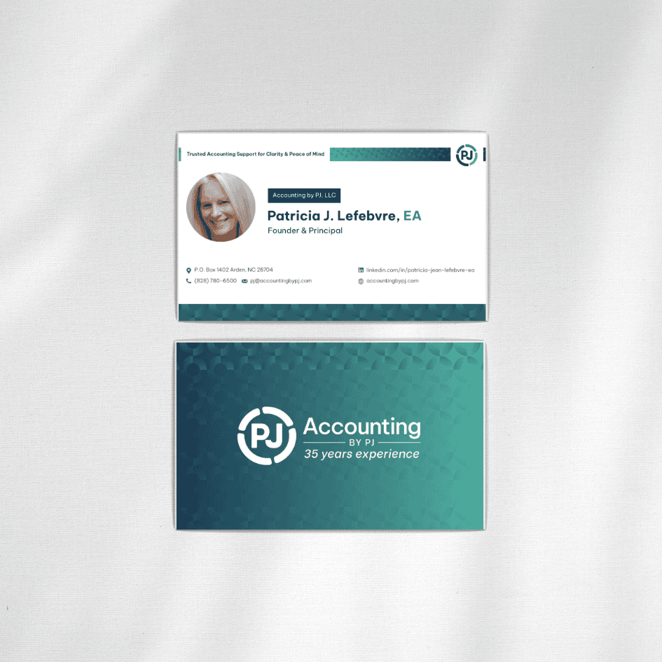 Business Card Mockup Accounting By PJ