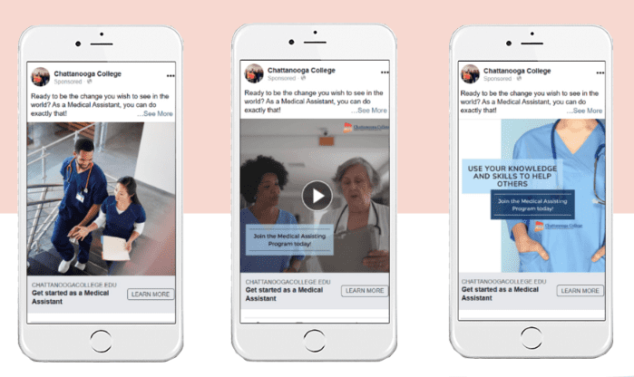 Chattanooga College Facebook Lead Ads Example
