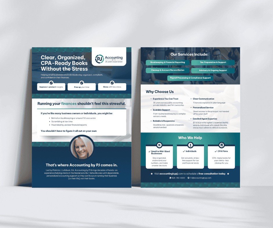 Flyer mockup for Accounting By PJ